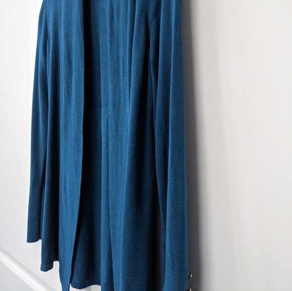 White House Black Market Knit Cardigan - Turquoise Blue - Sz. S - Picture 2 of 12
